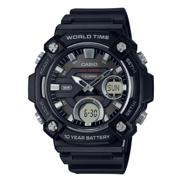 ⁦ساعة Casio World Time للرجال مناسبة للسباحة والغطس⁩ - الصورة ⁦2⁩