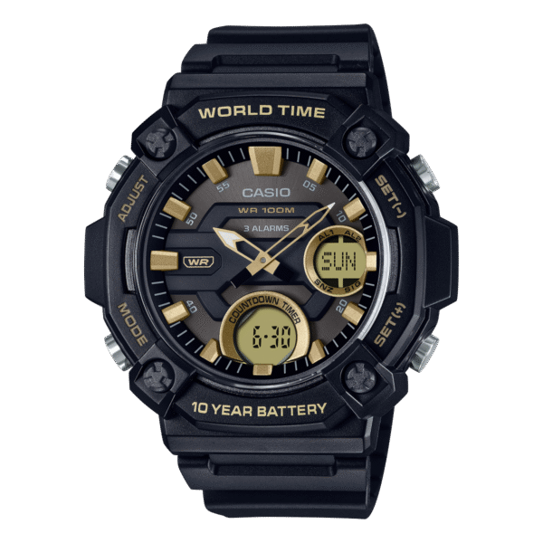 ⁦ساعة Casio World Time للرجال مناسبة للسباحة والغطس⁩ - الصورة ⁦4⁩