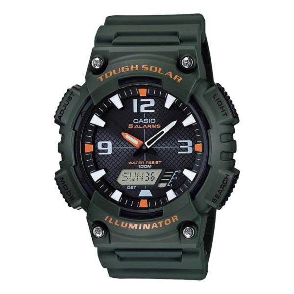 ⁦ساعة Casio للرجال عقارب + ديجتال - تعمل بالطاقة الشمسية⁩ - الصورة ⁦4⁩