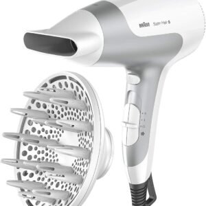 سشوار الشعر Braun بقوة 2500 واط 3 درجات حرارة تصميم خفيف
