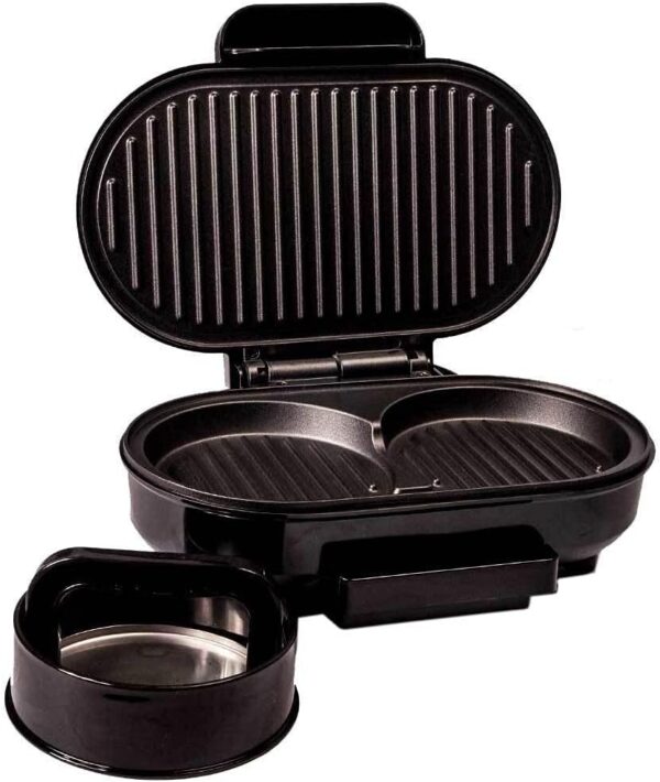 صانعة برغر مزدوجة 750 واط بسطح غير لاصق