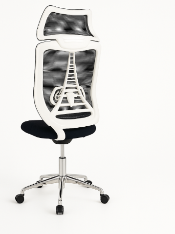 كرسي مكتبي أسود × أبيض مزيج من الأناقة والراحة