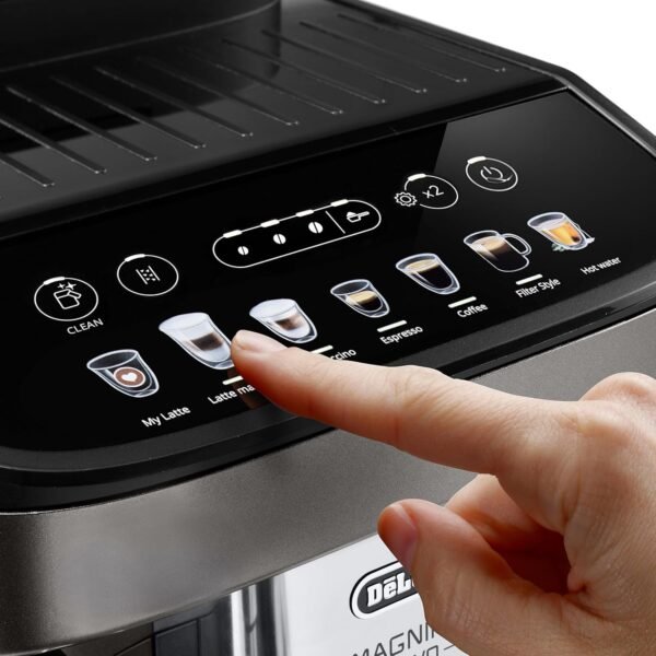 ⁦ماكينة القهوة De'Longhi اتوماتيكية Magnifica Evo + مطحنة 15 بار⁩ - الصورة ⁦5⁩