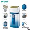 ماكينة حلاقة شحن VGR  (Foil Shaver) تيتانيوم سرعتين وشاشة