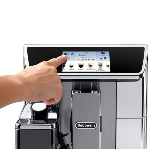 ⁦ماكينة قهوة DeLonghi أوتوماتيكية فاخرة بضغط 19 بار⁩ - الصورة ⁦2⁩