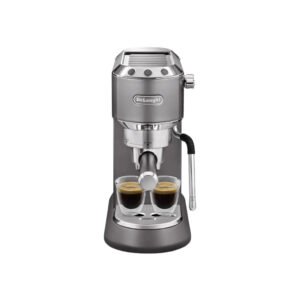 ماكينة قهوة DeLonghi بقوة ضغط 15 بار إمكانية استخدام البن المطحون أو كبسولات