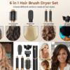 مجفف وفرشاة 6 قطع تصفيف الشعر متعددة الوظائف