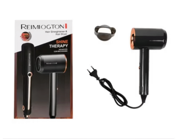 بكج سشوار الشعر 2000 واط + ستريتنر سيراميك تسخين سريع