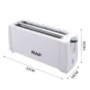 توستر Toaster خبز الكهربائية 4 شرائح بقوة 1200 واط RAF