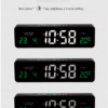 ساعة ديجتال رقمية مع 3 منبهات مستقلة سطوع قابل للتعديل 12/24H