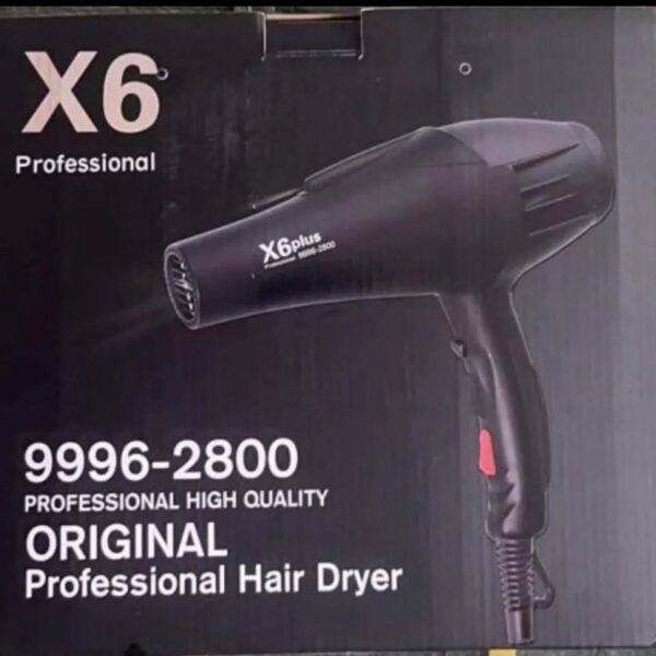 سشوار الشعر 3 مستويات حرارة 2800 واط X6 Professional