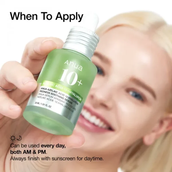 ⁦سيروم Anua Azelaic Acid 10+ Hyaluron Redness Soothing لتهدئة الاحمرار – منتجات كورية⁩ - الصورة ⁦12⁩