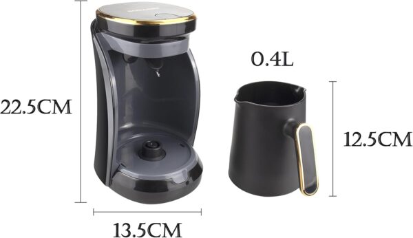 ماكينة القهوة التركية 4 اكواب حماية من الفوران والغليان الجاف Sonashi