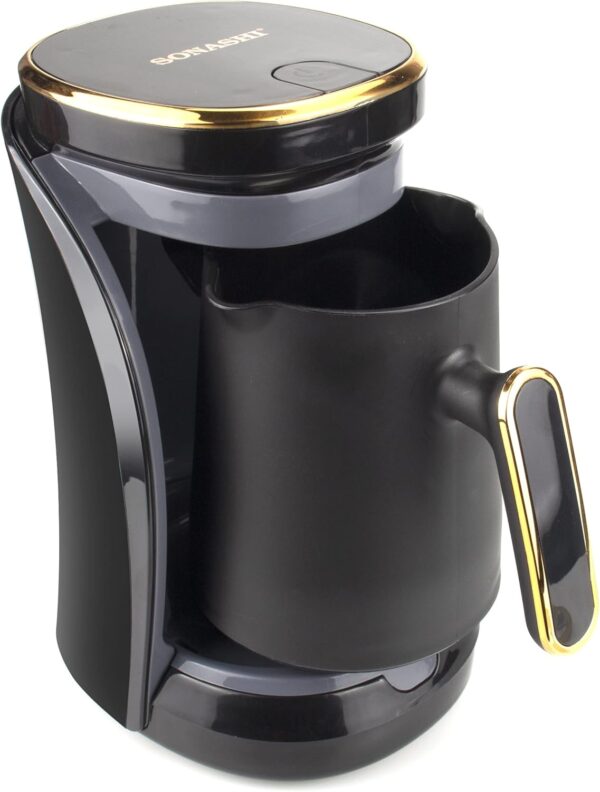 ماكينة القهوة التركية 4 اكواب حماية من الفوران والغليان الجاف Sonashi