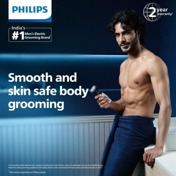 ⁦ماكينة حلاقة Philips Bodygroom 3000 Series – للعناية بجميع مناطق الجسم⁩ - الصورة ⁦7⁩