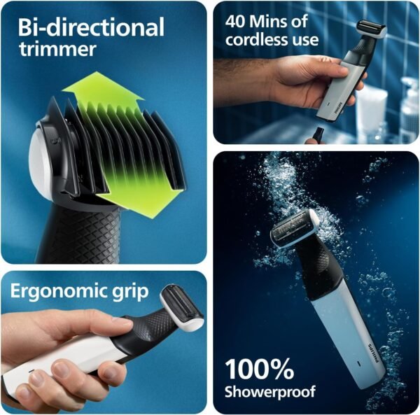 ⁦ماكينة حلاقة Philips Bodygroom 3000 Series – للعناية بجميع مناطق الجسم⁩ - الصورة ⁦9⁩