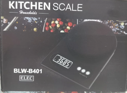 ميزان مطبخ إلكتروني بسعة 5 كجم مع شاشة LED  للقياس الدقيق