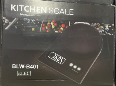 ميزان مطبخ إلكتروني بسعة 5 كجم مع شاشة LED  للقياس الدقيق