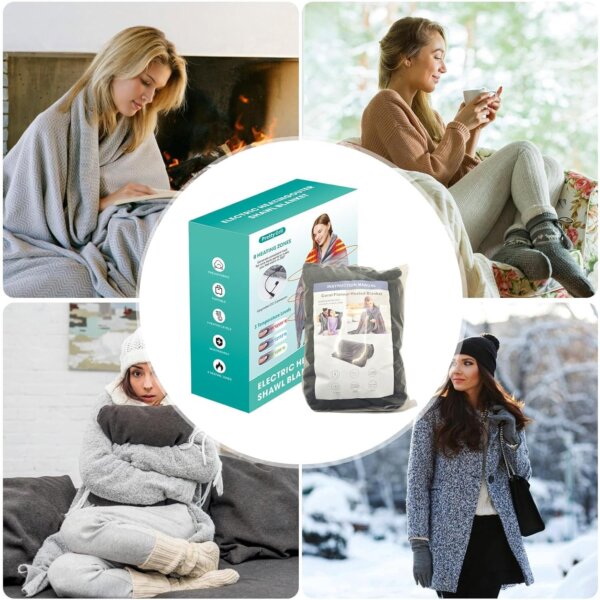 بطانية تدفئة كهربائية محمولة – تدفئة فورية وراحة مثالية داخل البيت او خارجه
