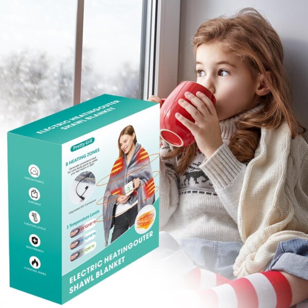 بطانية تدفئة كهربائية محمولة – تدفئة فورية وراحة مثالية داخل البيت او خارجه