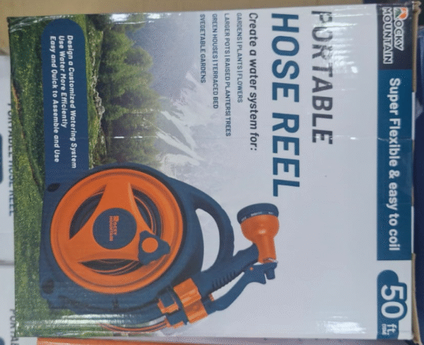 بكرة خرطوم مياه محمولة – مرنة وسهلة الاستخدام بطول 50 قدم