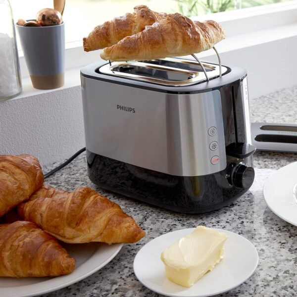 ⁦توستر Philips بقدرة 1000 واط 7 مستويات +رف لتسخين المعجنات والكعك⁩ - الصورة ⁦6⁩