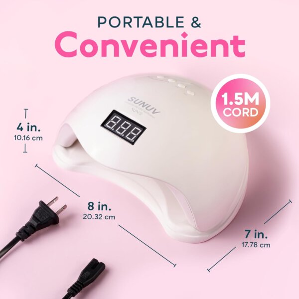 جهاز تجفيف طلاء الأظافر بالأشعة فوق البنفسجية والـLED – مزود بمستشعر ذكي