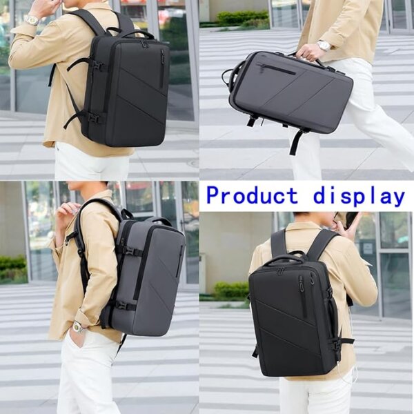 حقيبة سفر بسعة قابلة للتوسيع حتى 36 لتر + جهاز سحب هواء