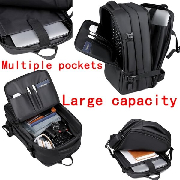 حقيبة سفر بسعة قابلة للتوسيع حتى 36 لتر + جهاز سحب هواء