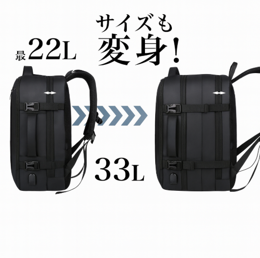 حقيبة سفر بسعة قابلة للتوسيع حتى 36 لتر + جهاز سحب هواء