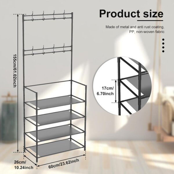 ستاند متعدد الاستخدام لتخزين الأحذية والمعاطف – تصميم أنيق يوفر المساحة