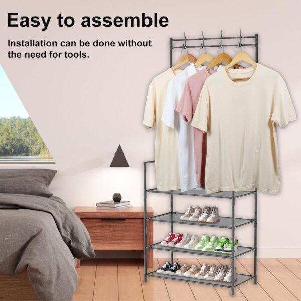 ستاند متعدد الاستخدام لتخزين الأحذية والمعاطف – تصميم أنيق يوفر المساحة