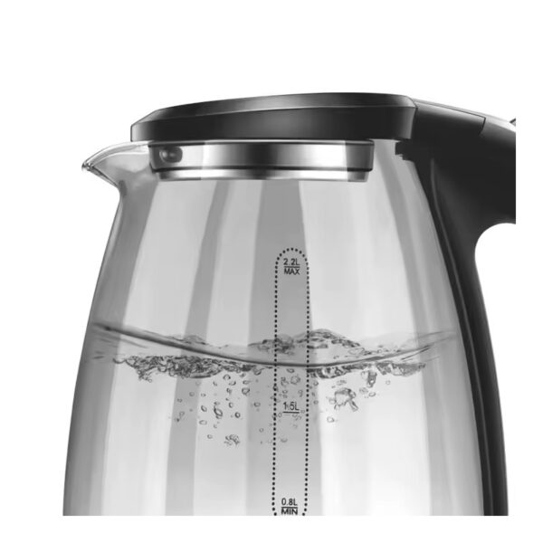 سخان كهربائي زجاجي بسعة كبيرة 2.2 لتر – بقوة 1800 واط