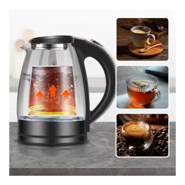 سخان كهربائي زجاجي بسعة كبيرة 2.2 لتر – بقوة 1800 واط