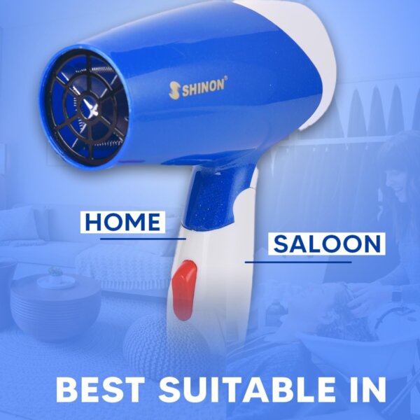 سشوار الشعر Shinon قابل للطي بقوة 1400 واط بخاصية الأيونات مناسب للمنزل والسفر