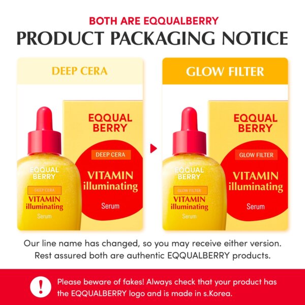 سيروم فيتامين لتفتيح البقع الداكنة وتوحيد لون EQQUALBERRY Deep Cera Vitamin Illuminating - منتجات كورية