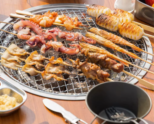 شواية فحم قابلة للطي متعددة الاستخدامات – تصميم أنيق ومحمول