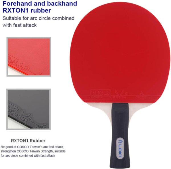 طقم تنس طاولة قابل للحمل مع شبك قابل للتمدد - 4 مضارب - 6 كرات