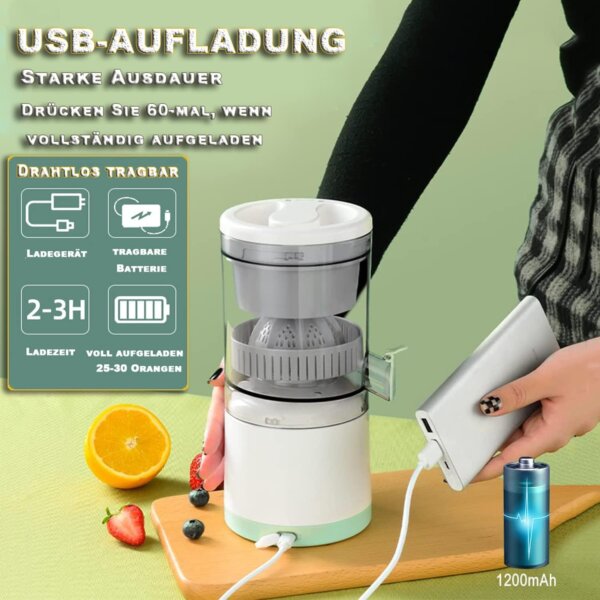 عصارة حمضيات كهربائية محمولة  – شحن USB لإعداد العصير الطازج في ثوانٍ
