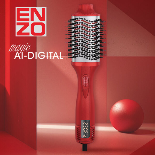 فرشاة Enzo Magic AI الحرارية 3 في 1بتقنية أيونية وقوة 1500 واط