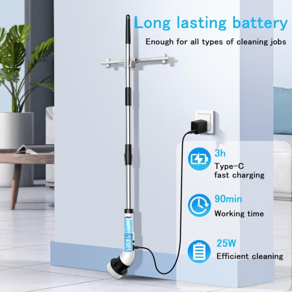 فرشاة التنظيف الكهربائية 9 في 1 متعددة الوظائف – تنظيف أسرع وأعمق بدون مجهود