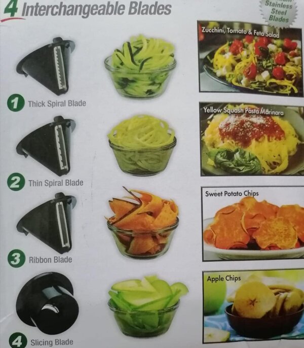 قطّاعة خضروات كهربائية متعددة الوظائف– لتحضير وجبات صحية ولذيذة بسهولة وسرعة