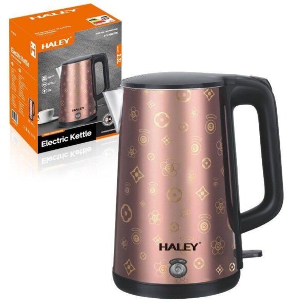 كتيل هيتر ماء 2.3 لتر بنقشة عصرية مع أمان تلقائي وقوة 2000 واط