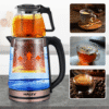 كتيل ماء هيتر زجاجي مع إبريق شاي مدمج بسعة 2.0 لتر