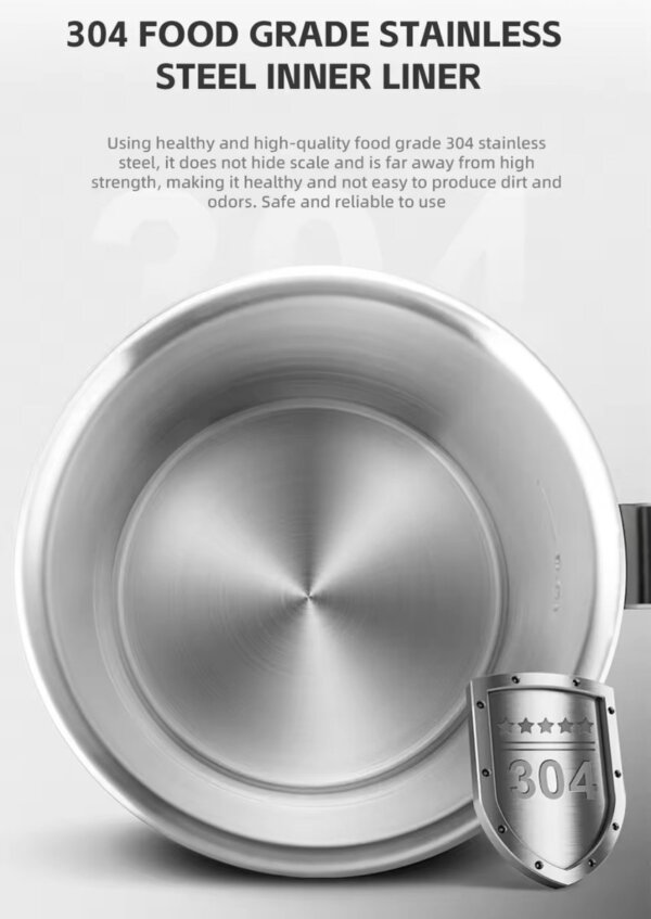 كتيل كهرباء مع إبريق شاي ستانلس ستيل 2 في 1 بسعة 2.2 لتر بقوة 2000 واط