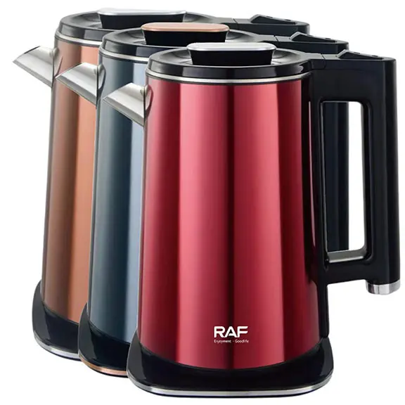 كتيل سخان RAF الكهربائي ستانلس ستيل سعة 2 لتر بقوة 1500 واط