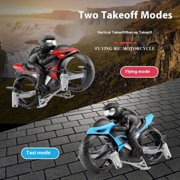 لعبة الدراجة الطائرة 2 في 1 – أرض وجو بتقنية التحكم الذكي