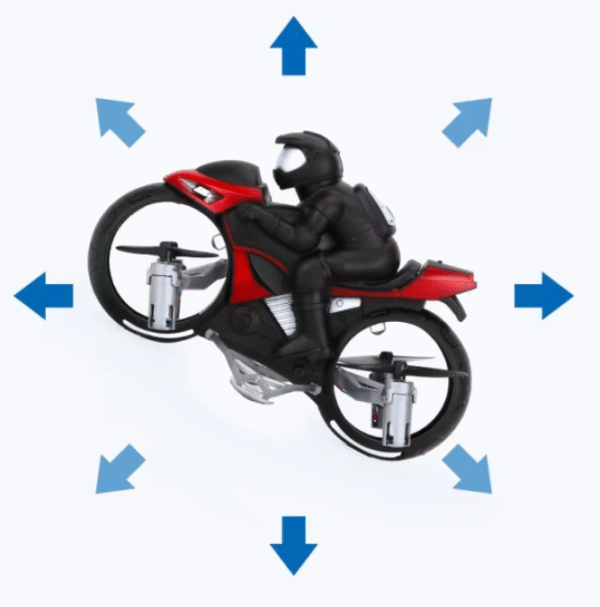 لعبة الدراجة الطائرة 2 في 1 – أرض وجو بتقنية التحكم الذكي