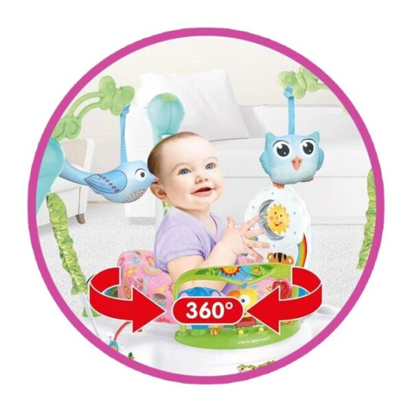 لعبة قفز و اللعب للأطفال بزاوية دوران 360° مع ألعاب موسيقية وضوء تفاعلي