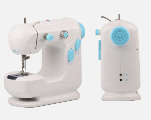 ماكينة خياطة صغيرة محمولة – خياطة مزدوجة السرعة وسهلة الاستخدام للمبتدئين